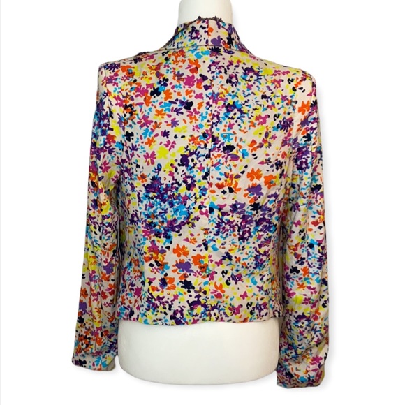 NWT Jessica Simpson Dalton Grey Morn Floral Blazer - Picture 4 of 10